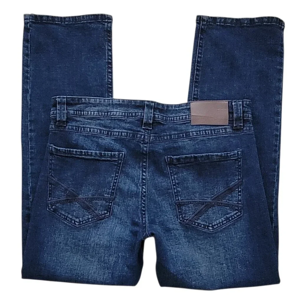 AXEL Men’s Slim Boot Jeans Newcastle Wash Blue Stretch Denim